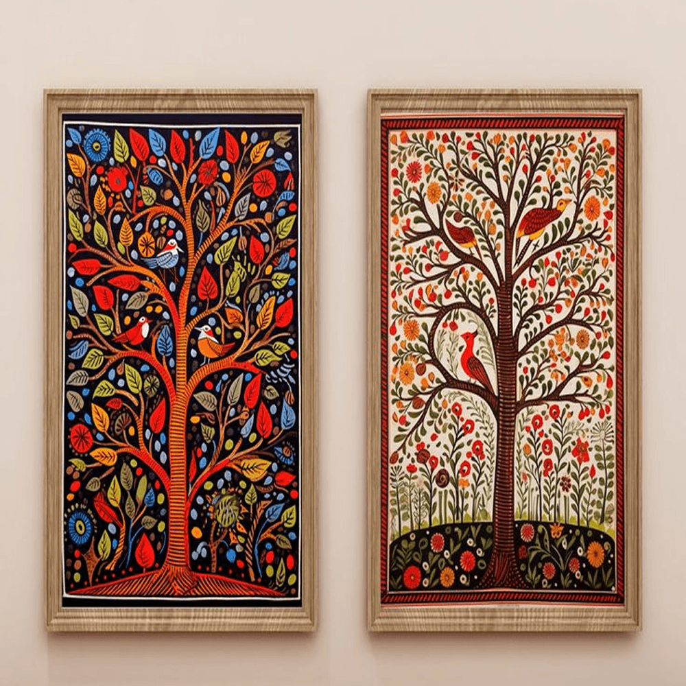 Tree of Life Mithila Canvas Art