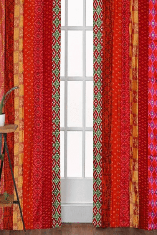 Sunset Patchwork Artisanal Curtains