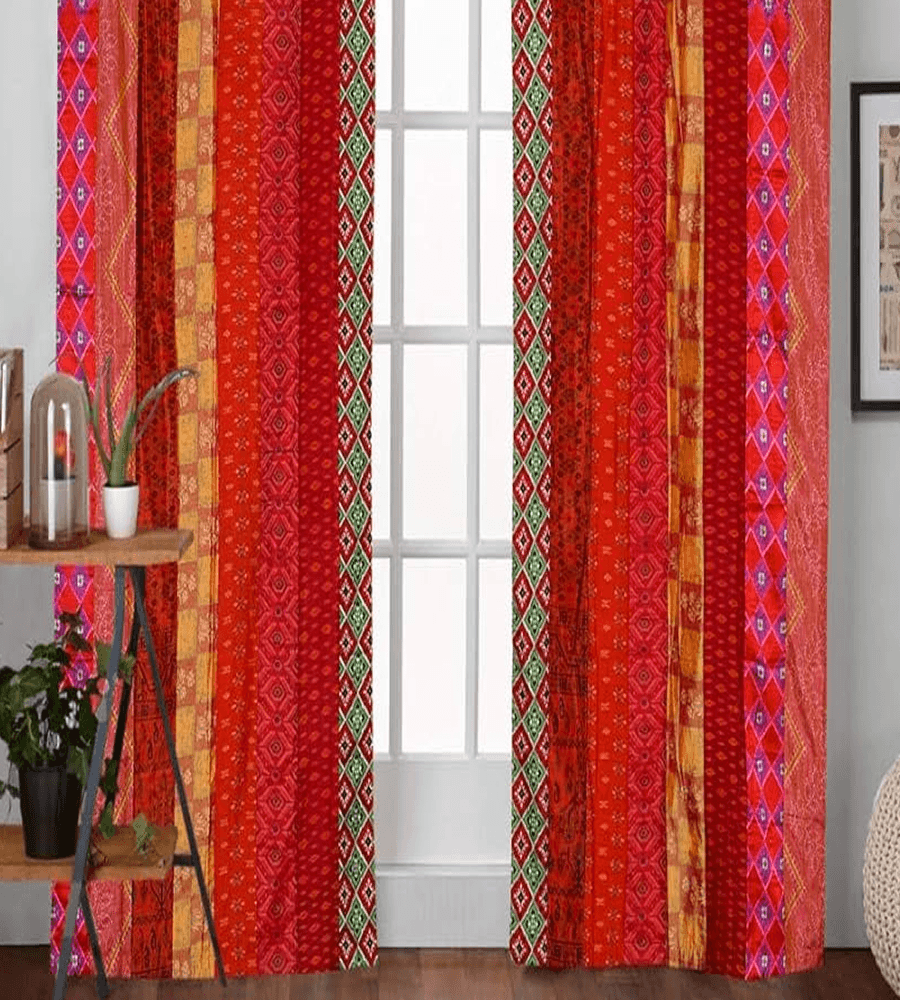 Sunset Patchwork Artisanal Curtains