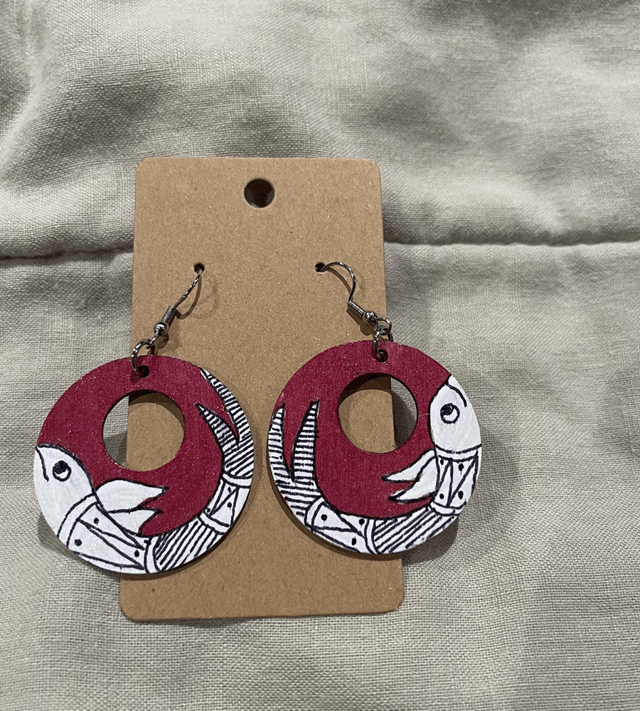 Mithila Prosperity Hand-Painted Circular Earrings