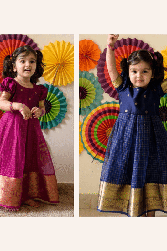 Little Princess Silk Pattu Pavadai Frock