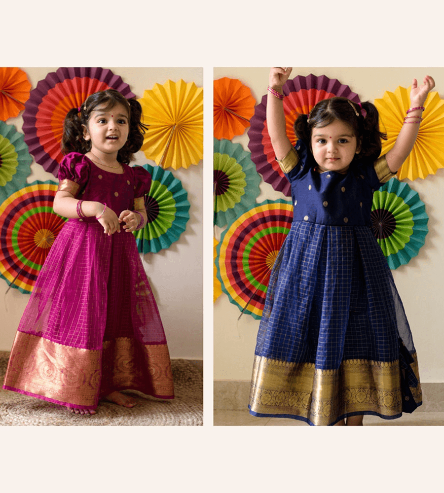 Little Princess Silk Pattu Pavadai Frock