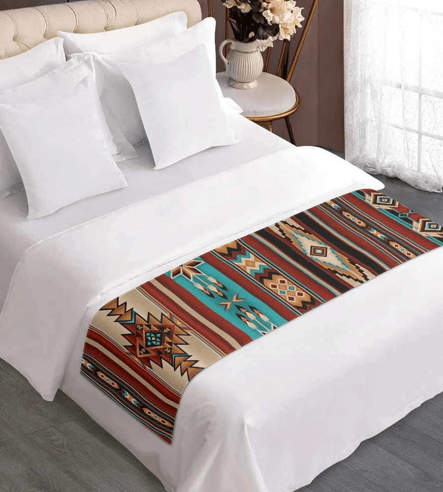 Southwestern Tribal Bed Runner