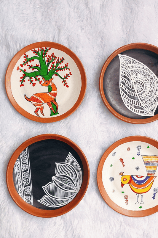 Sacred Geometry Mithila Peacock Wall Art