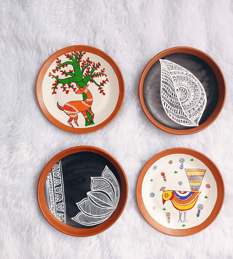 Sacred Geometry Mithila Peacock Wall Art