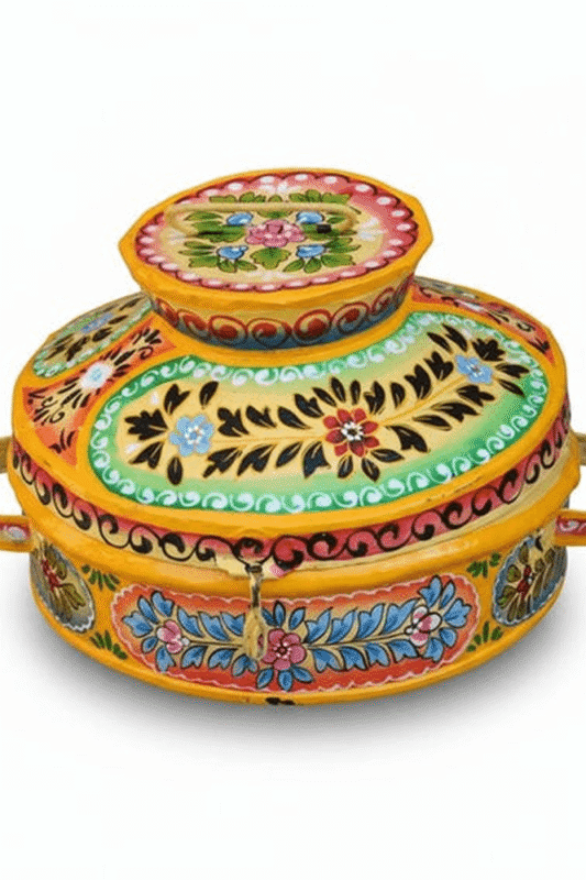 Artisanal Hand-Painted Heritage Storage Boxes