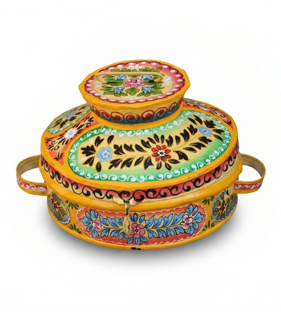 Artisanal Hand-Painted Heritage Storage Boxes