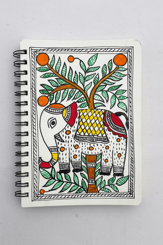 Royal Elephant Heritage Hand-Painted Sketchbook