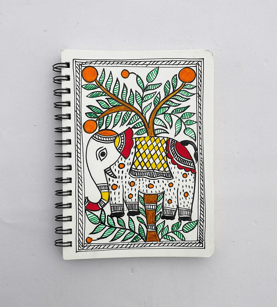 Royal Elephant Heritage Hand-Painted Sketchbook