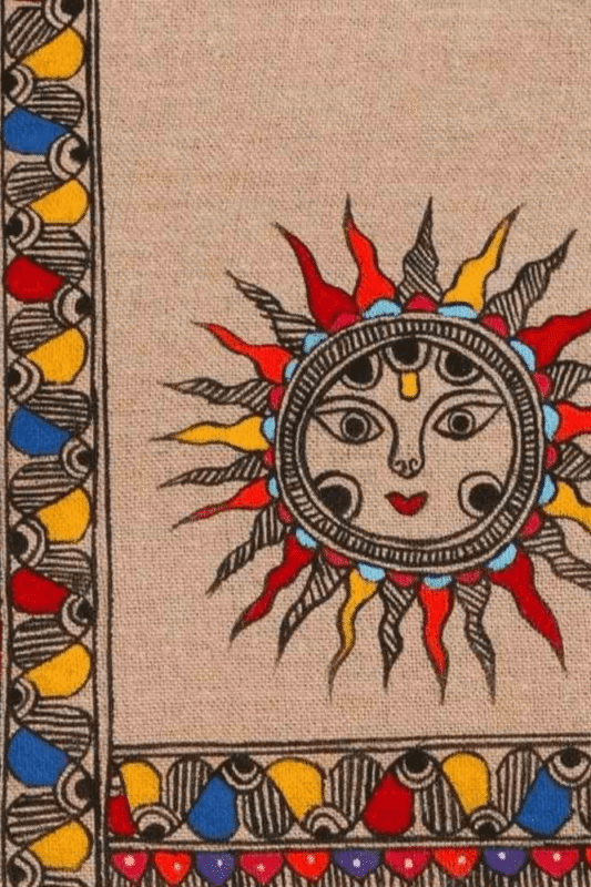 Surya Shakti Hand-Painted Fabric Diary Cover