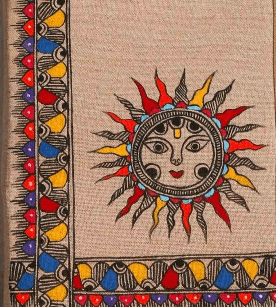 Surya Shakti Hand-Painted Fabric Diary Cover