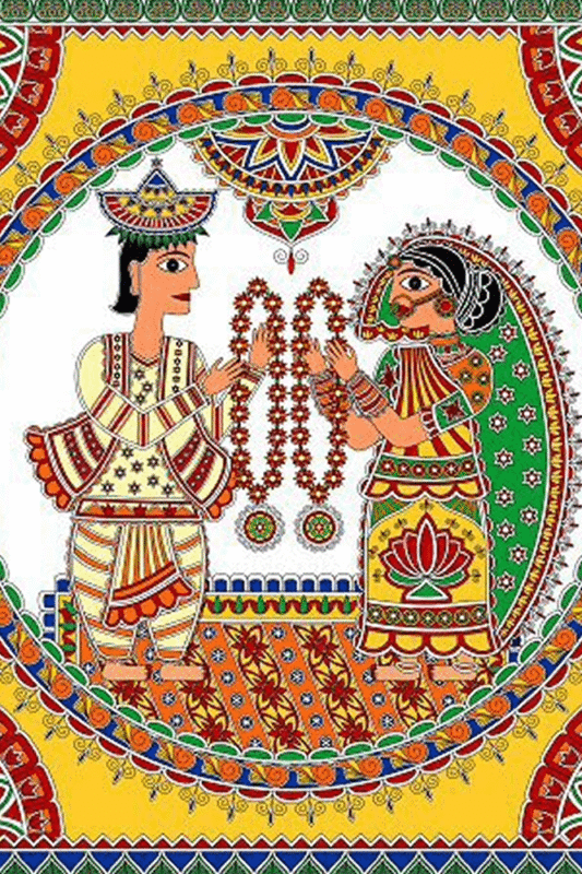 The Vivaha (Wedding) Hand-Painted Wedding Invitation