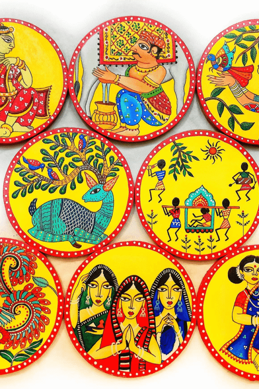 Hand-Painted Decorative Wall Coasters