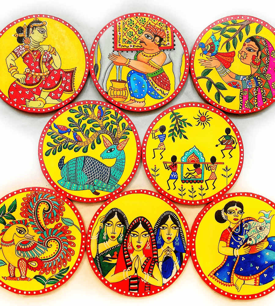 Hand-Painted Decorative Wall Coasters