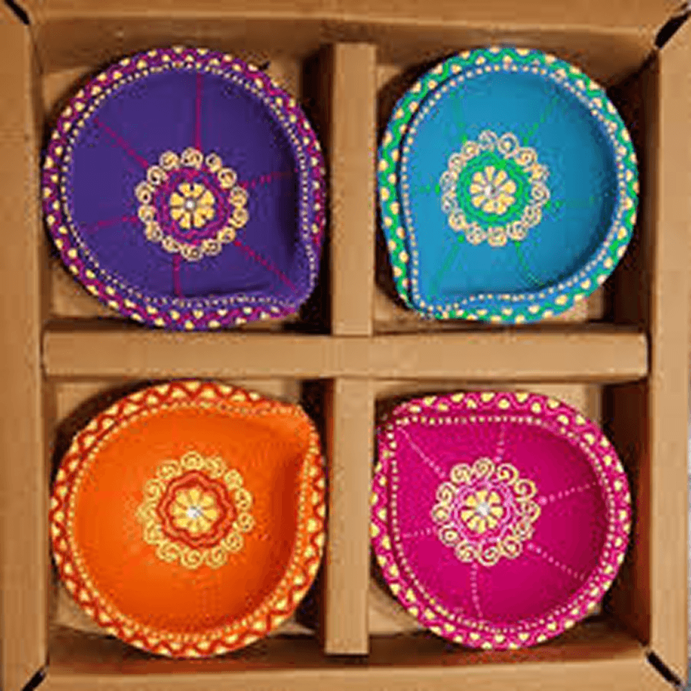 Handcrafted Diya Decor Set